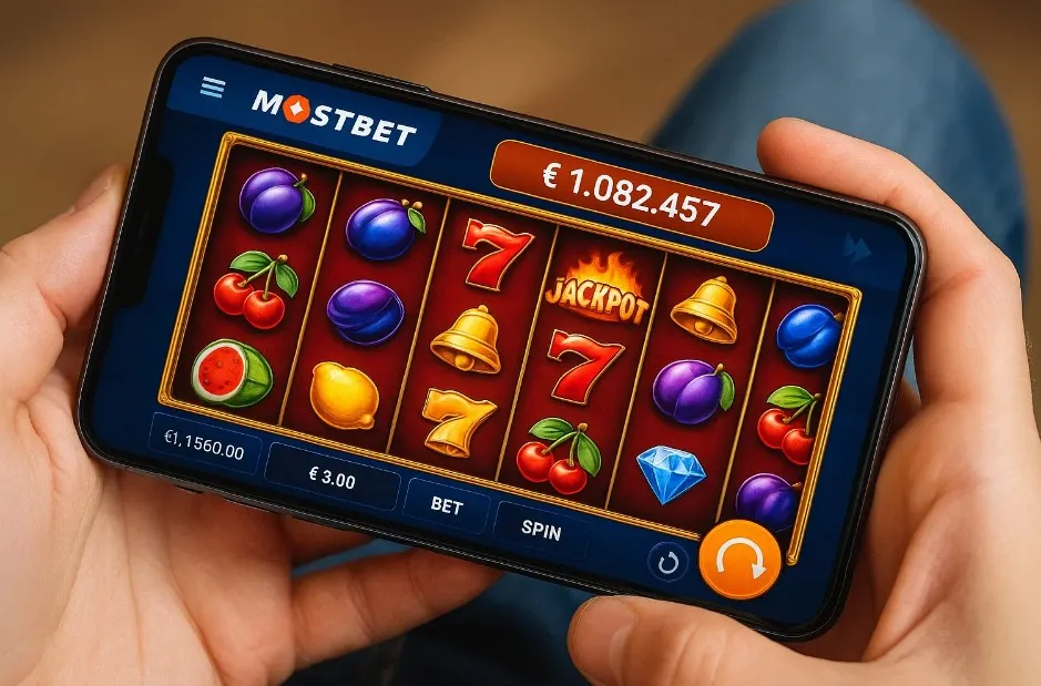 Experiência de jogar slots com jackpot progressivo no aplicativo móvel Mostbet